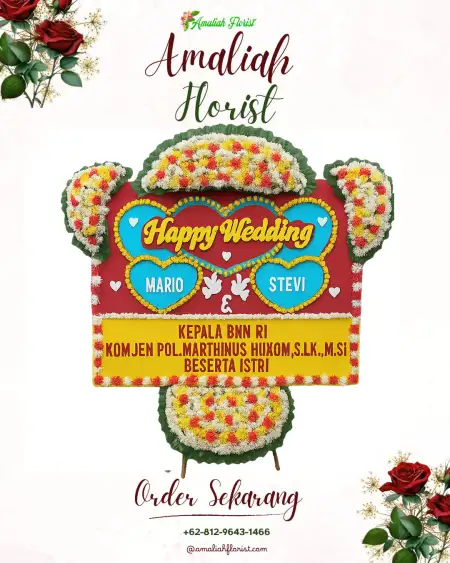 Papan Bunga Pernikahan Sedaeng